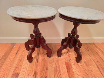 Lot 396  2 Pieces Pedestal Table Paired With Marble Top Of 14' X 18.5'