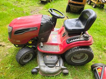 Lot 78 Craftsman DGS 6500 Mower With Sweeper Attachment: Efficient Lawn Care Duo