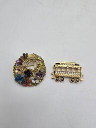Item 106 Pair Of Beautiful Brooches: Elegant And Timeless Accessories