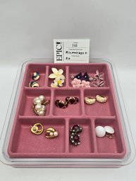 Item 110 Unique Collection Of Miscellaneous Earrings & Pins: Souvenir, Lapel, Decorative & More