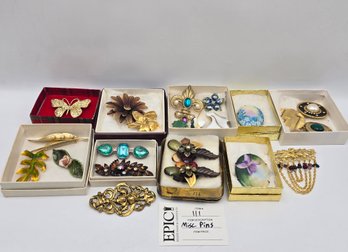 Item 111 Unique Collection Of Miscellaneous Pins: Souvenir, Lapel, Decorative & More