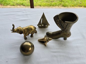 Item 88 Collection Of Brass Trinkets: Heights Ranging From 2' To 8'