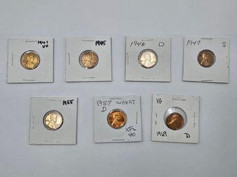 Item 10 Rare Red Pennies & Memorial Cents Collection (1941-1969)