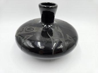 Item 19 Native Blackware Vase 8x8x5.5 Tall