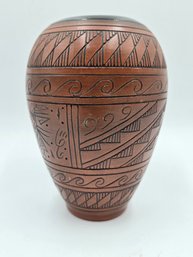 Item 38 Native Navajo Vase 5 X 5 X 7.25' Tall