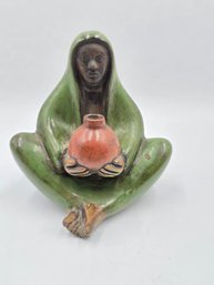 Item 118 Lady With Vase Sculpture - 6.25x5.5x6.5 Tall