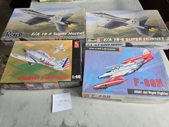 Lot 13 Set Of 4 Model Plane Kits; F-89H USAF Jet Night Fighter and More...