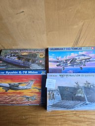 Lot Of 4 Model Kits - Includes 2 Sealed - Tamiya Grumman F-14D Tomcat  And More Items