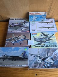 Collection Of Seven Aircraft Model Kits