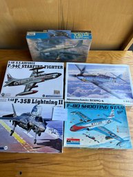 51 Set Of 5 Model  Unbuilt Planes: F-35B LIGHTNING II -F-94C STARFIRE FIGHTER  And More...