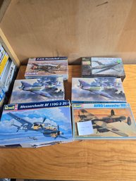 Lot 122 Set Of 6 Model Planes 1 Sealed-Spitfire Mk. IXc 2 Sets, Messerchmitt Bf 110G-2 ZG1  and Many More