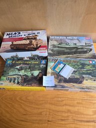 Lot 124 Set Of 4 Model Tanks (2 Sealed)-BT-5 Soviet Light Tank, And More