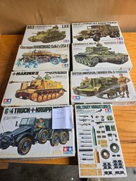 Lot 126 7 Piece Collection Military Vehicle Models And 1 Accessory-Marder II German Tank Destroyer And More