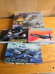 Four Model Kits: Arado Ar-234 C-3, Arado Ar234 B-2 Blitz, Ar234B Nachtigall, A-10 Thunderbolt II