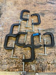 Lot Of 8 Betsy 4 C Clamps Black