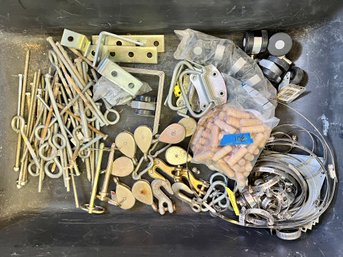 Mixed Hardware Pulleys Eye Bolts Deck Screws Etc.