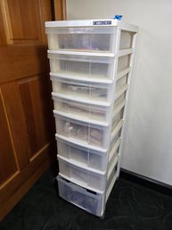 8 Drawer Plastic Storage W/ Model Plane Craft Supplies