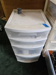 3 Drawer Plastic Storage W/ Misc Craft Supplies