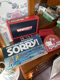 Lot 8 70s - 80s Board Games  Sorry Parker Brothers Slide Pursuit Game