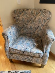 Lot 39 Coral Jofran Furniture Maya Accent Chair With Tropical Leaf Pattern