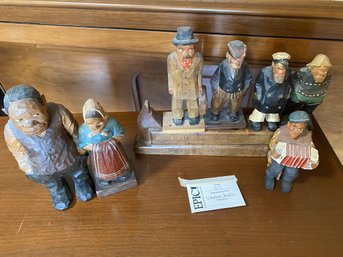 Lot 55 Carved Wooden People
