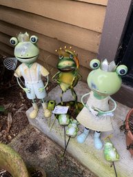 Lot 68 Lot Of Assorted Metal Frog Art