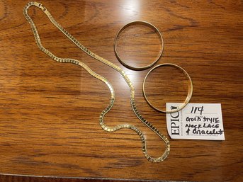 Lot 114 Lot Of Necklace And Bangles