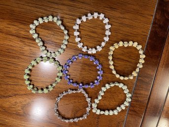 Lot 115 Elastic Plastic Bead Bracelets
