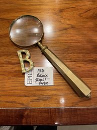 Lot 136 Brass Frame And Handle Magnifying Glass