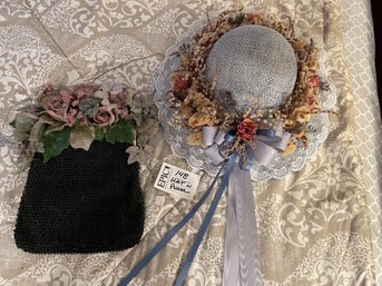 Lot 148 Beaded Hat And Purse