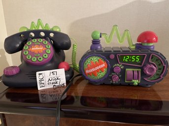 Lot 151 Nickelodeon Phone And Clock