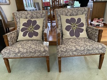 Lot 156 Pair Of Purple Chair