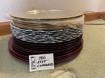 Lot 180 Lot Of Assorted Charger Plates