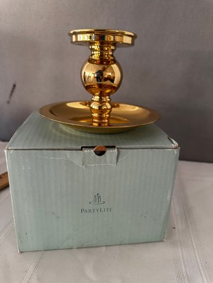 PartyLite Tuscany Brass Candle Holder