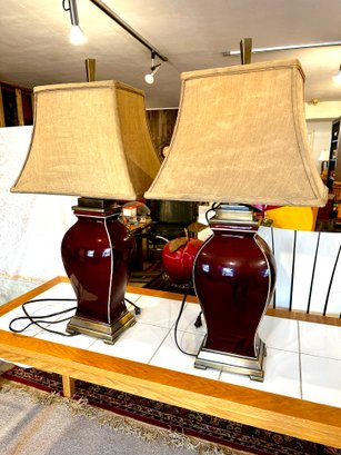 Pair Of Beautiful Ceramic Lamps