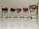 9 Budweiser Nascar Beer Glasses