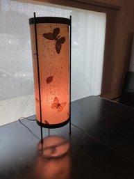 MCM Fiberglass Shade Tall Column Table Lamp