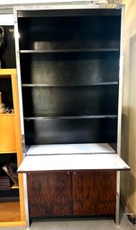 Tall Book Case With Opening Shelf - One Of Three Matching Available Units