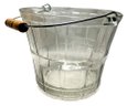 Really Cool MCM Midcentury Modern Thick  Glass Ice Bucket With Attached Handle