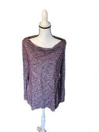 Simply Vera X Vera Wang Long Sleeve Blouse With Layered, Faux-wrap Style Size Small