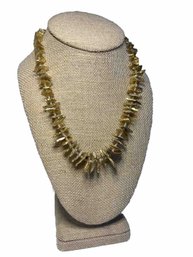 Gold Tone Chunky Strand Necklace