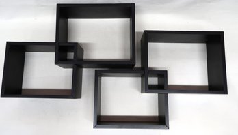 Two Overlapping Shadowbox Wall Shelves