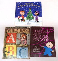Vintage Children's Books Mixed Lot Including Harold And The Purple Crayon And Charlie Brown