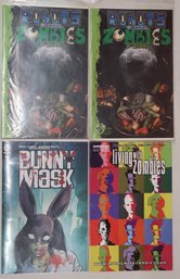 4 Comic Books: Robots 'R Cool Zombies 'R Jerks, Bunny Mask & Living With Zombies