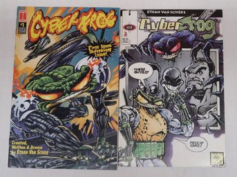 2 Cyber Frog Comic Books By Ethan Van Sciver
