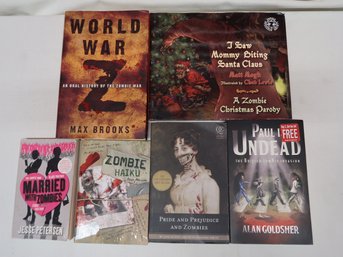Mixed Lot Of 6 Zombie Novels: World War Z, Pride Prejudice And Zombies, Zombie Haiku, And More!