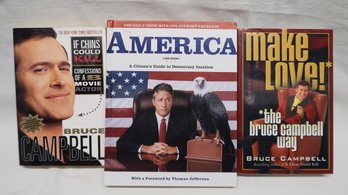 3 Humor Books: Jon Stewart, Bruce Campbell