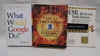 3 Computer Books: What Would Google Do, Fire In The Valley, UML Distilled