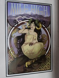 Mile High Art Nouveau Poster