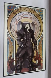 Overwatch Reaper Art Nouveau Poster